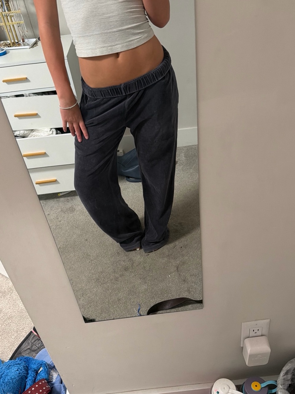 Brandy Melville Charcoal Black Relaxed Jogger Pants